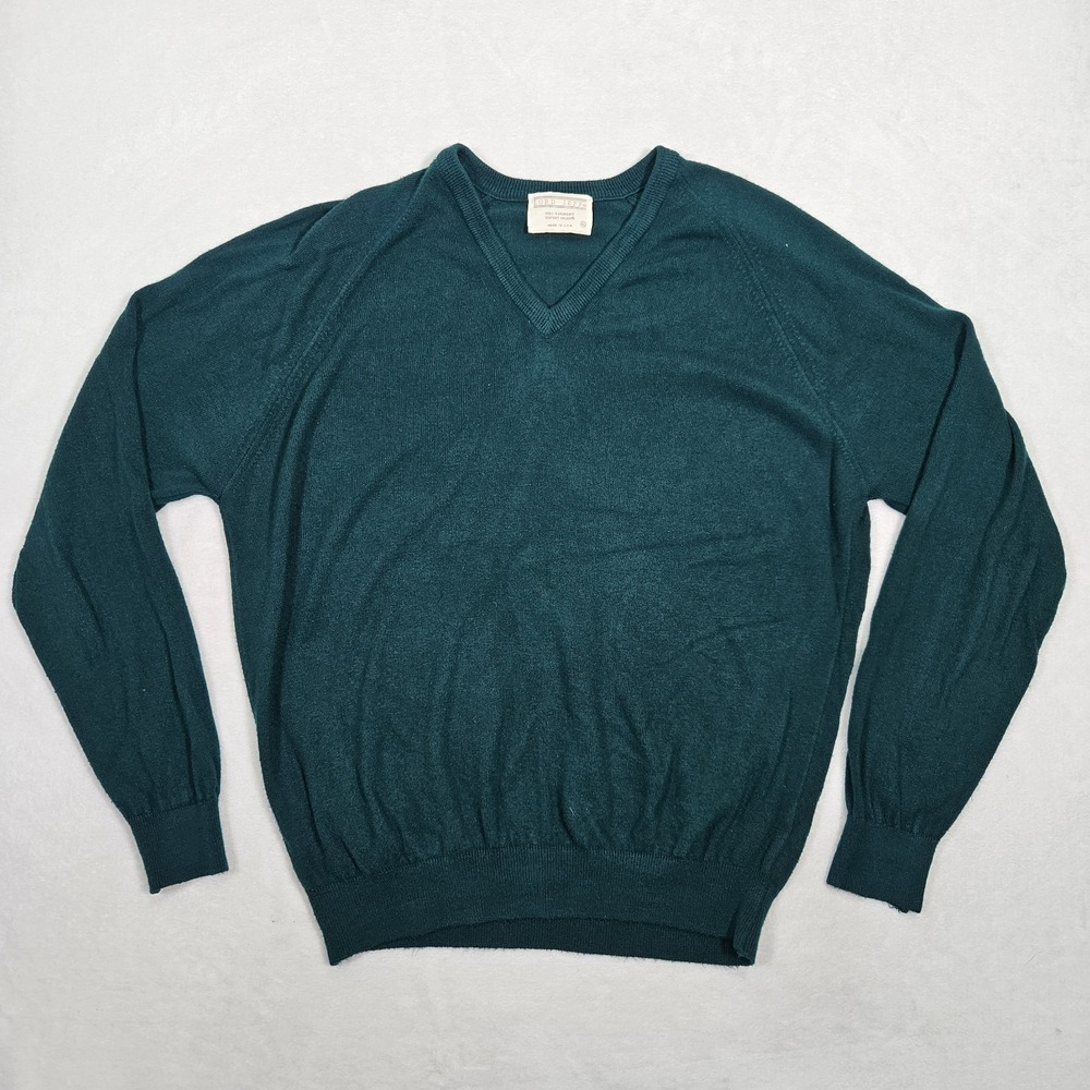 Vintage Lord Jeff Sweater‎ Mens XL Tiffany V Neck Jefflon DuPont Orlon Made USA